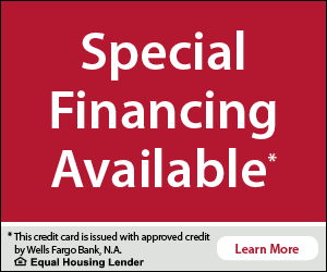 Wells Fargo Special Financing Available with Approved Credit