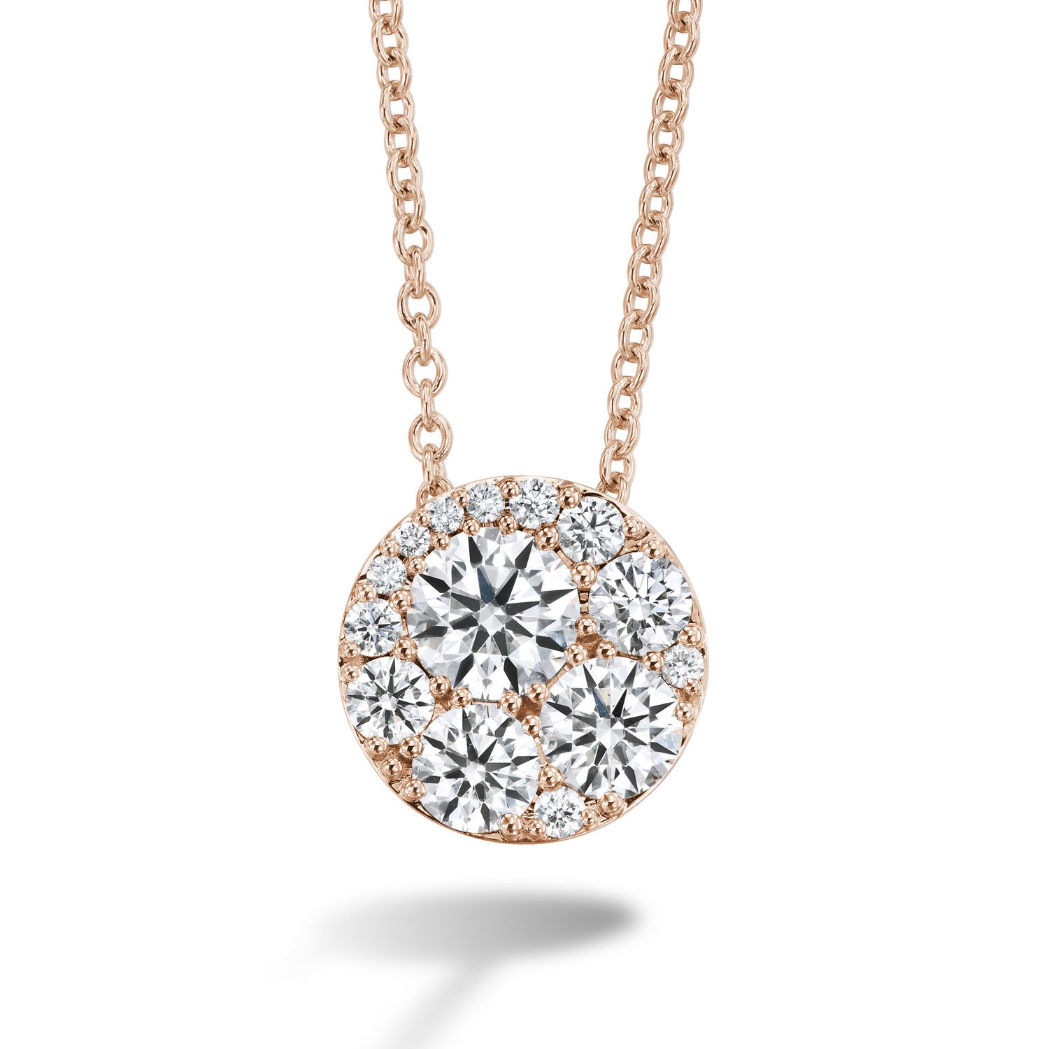 Tessa diamond circle pendant
