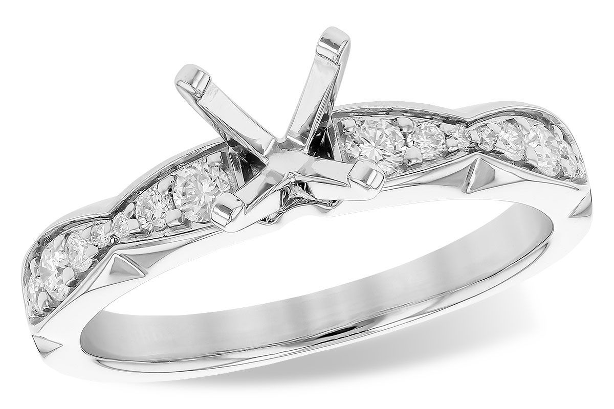 Silver Cinched Diamond Engagement Ring
