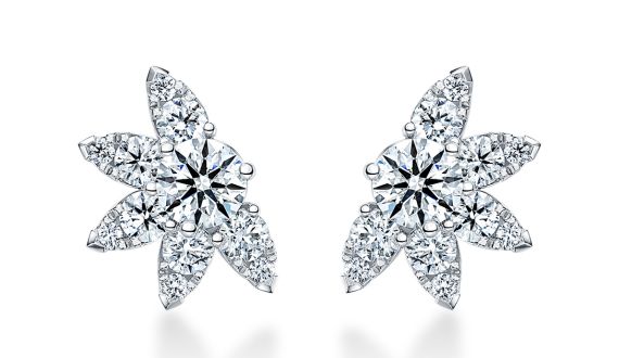 Sunburst diamond earrings